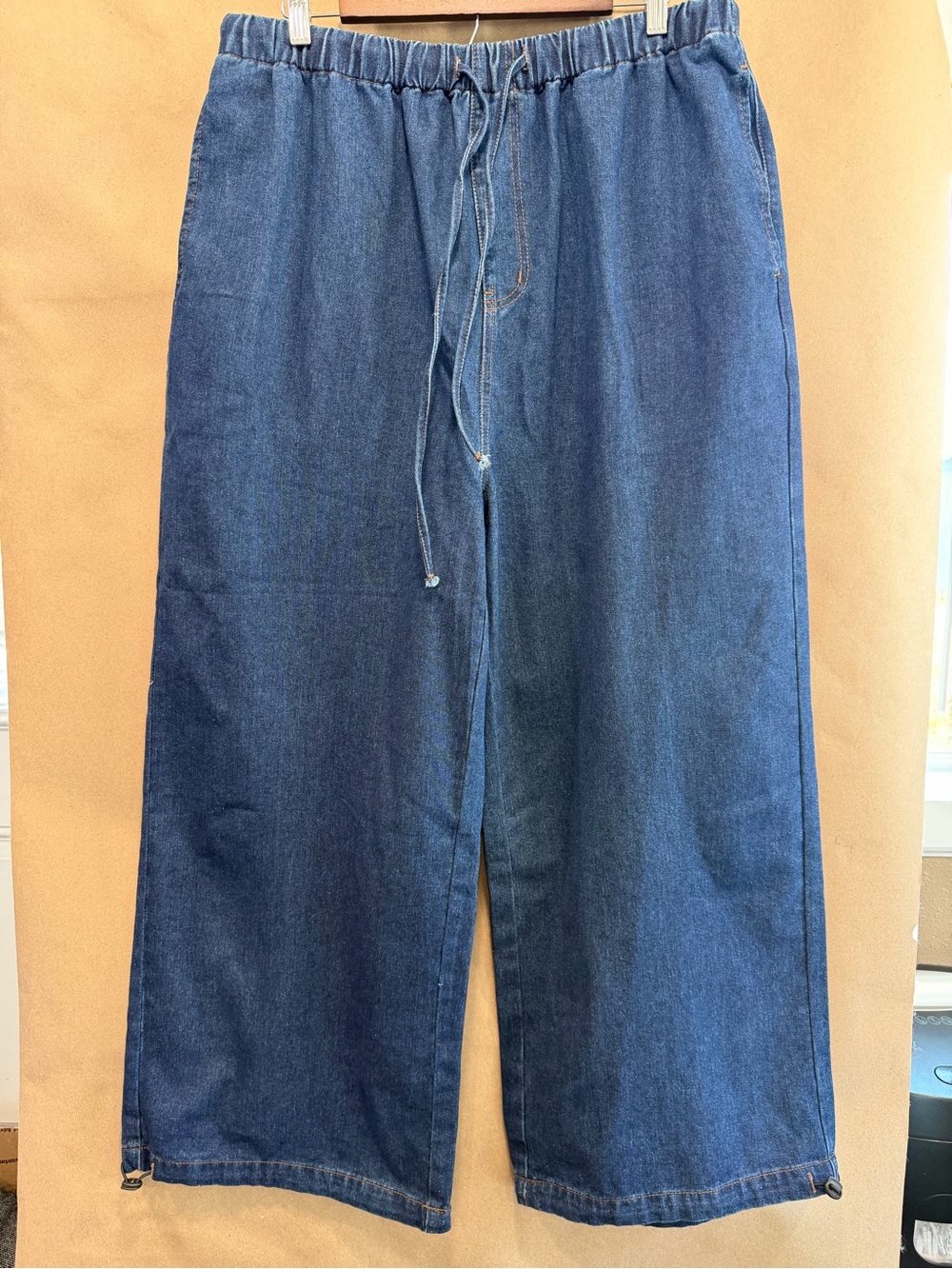 Cider Men's Relaxed Drawstring Denim Jeans — Blue